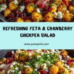 Feta and Cranberry Chickpeas with Lemon Vinaigrette Recipe