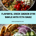 Greek Chicken Gyro Bowls with Creamy Feta Sauce Recipe