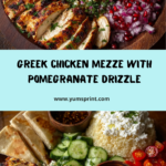 Greek Chicken Mezze Platter with Pomegranate Drizzle Recipe