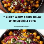 Warm Farro Salad with Citrus & Feta Recipe