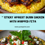 Sticky Apricot Dijon Chicken Thighs with Whipped Feta Mash Recipe