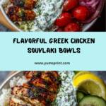 Greek Chicken Souvlaki Bowls with Whipped Feta Sauce Recipe