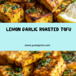 Lemon Garlic Roasted Tofu Recipe