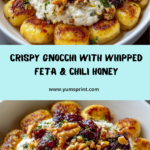 Crispy Gnocchi with Whipped Feta, Cranberries & Chili Honey Recipe