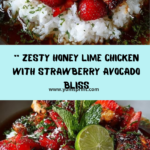Honey Lime Chicken & Strawberry Avocado Rice Stack Recipe