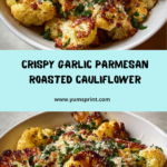 Garlic Parmesan Roasted Cauliflower Recipe