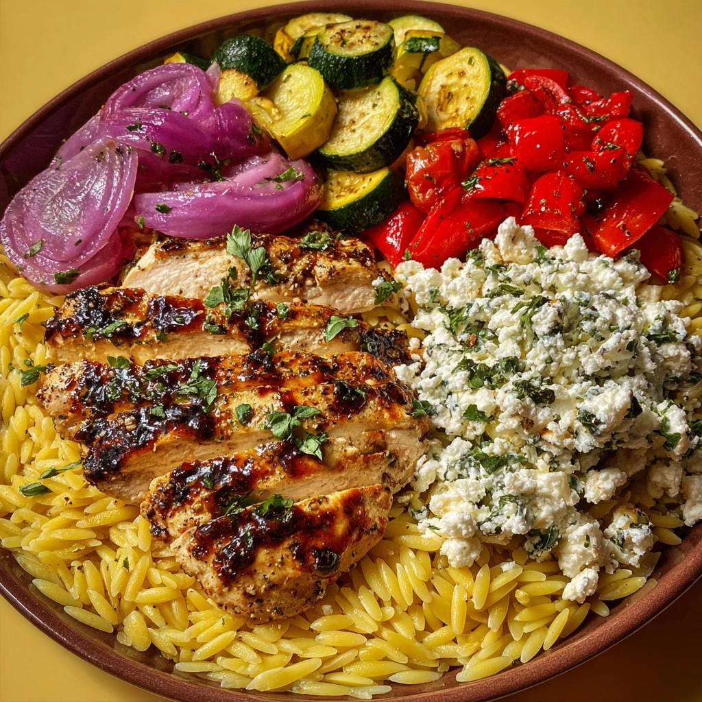 Balsamic Chicken Orzo with Roasted Veggies & Lemon Feta Recipe 5 Balsamic Chicken Orzo with Roasted Veggies & Lemon Feta Recipe - Recipe Image