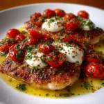 Cutlets with Tomato and Burrata Topping Recipe