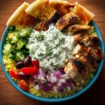 Greek Chicken Gyro Bowl with Dill Tzatziki Feta Recipe
