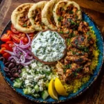 Mediterranean Chicken Pita Bowl with Lemon Feta Sauce Recipe