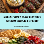Greek Party Platter with Garlic Feta Dip Recipe