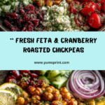 Feta and Cranberry Chickpeas with Herb Lemon Vinaigrette Recipe