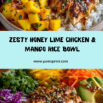 Honey Lime Chicken & Mango Avocado Rice Bowl Recipe