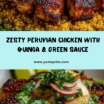 Peruvian Chicken and Quinoa with Spicy Green Sauce Recipe