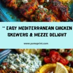 Mediterranean Chicken Skewers with Mezze Spread Recipe