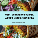 Mediterranean Falafel Wraps with Creamy Lemon Feta Recipe