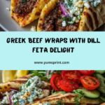 Greek Beef Wraps with Dill Garlic Feta Recipe