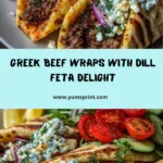 Greek Beef Wraps with Dill Garlic Feta Recipe