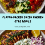 Greek Chicken Gyro Bowl with Garlic Tzatziki Feta Recipe