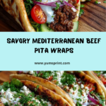 Mediterranean Ground Beef Pita Wraps Recipe