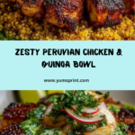 Peruvian Chicken and Quinoa with Spicy Green Sauce Recipe