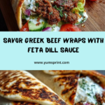 Greek Beef Wraps with Creamy Feta Dill Sauce Recipe