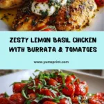 Place chicken cutlets on a plate, spoon tomato mixture over the top, and add torn burrata pieces Recipe