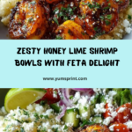 Honey Lime Shrimp Bowls with Crumbled Feta & Herbs Recipe