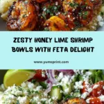 Honey Lime Shrimp Bowls with Crumbled Feta & Herbs Recipe