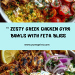 Greek Chicken Gyro Bowl with Spicy Lemon Garlic Feta Recipe