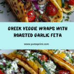 Greek Grilled Veggie Wraps with Roasted Garlic Feta Sauce Recipe