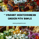 Mediterranean Chicken Pita Bowl with Tzatziki Feta Sauce Recipe