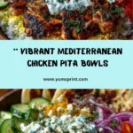 Mediterranean Chicken Pita Bowl with Tzatziki Feta Sauce Recipe