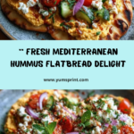 Mediterranean Hummus Flatbread with Feta Recipe