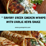 Greek Chicken Wraps with Sauce Recipe