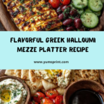 Greek Halloumi Mezze Platter with Balsamic Drizzle Recipe