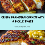 Crunchy Parmesan Chicken with Tangy Dill Pickle Flavor Recipe