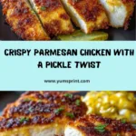 Crunchy Parmesan Chicken with Tangy Dill Pickle Flavor Recipe