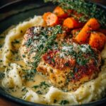 ashed Potatoes and Garlic Butter Carrots Recipe
