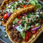 Mediterranean Ground Beef Pita Wraps Recipe