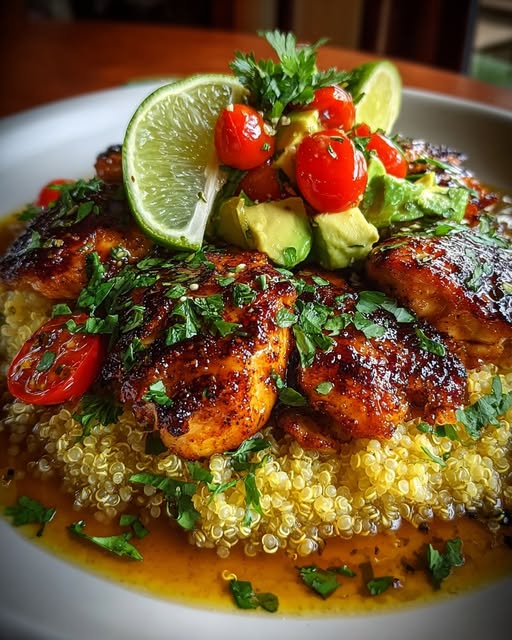 cado Quinoa Stack with Lime Garlic Sauce Recipe