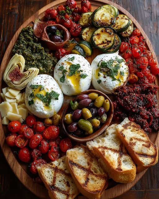 Mediterranean Burrata Tapas Board Recipe