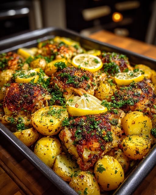 Greek Lemon Chicken & Potatoes Recipe - Recipe Image