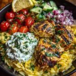 Lemon Dijon Chicken Orzo Bowl with Lemon Whipped Feta Recipe