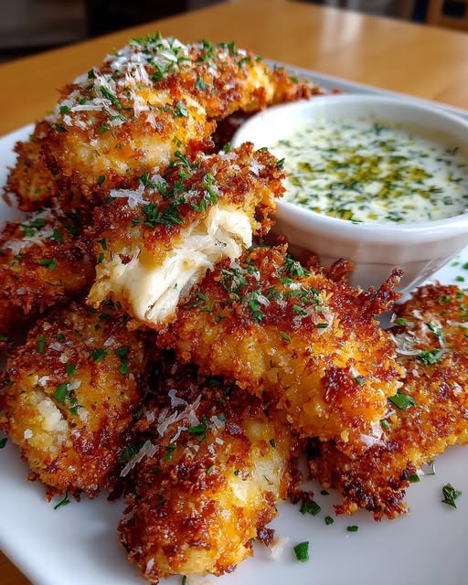 Crunchy Parmesan Chicken with Tangy Dill Pickle Flavor Recipe - Recipe Image