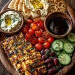 Greek Halloumi Mezze Platter with Balsamic Drizzle Recipe
