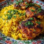 Golden Turmeric Chicken with Healing Spiced Rice Recipe