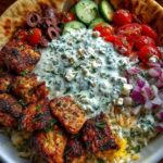 Mediterranean Chicken Pita Bowl with Spicy Feta Sauce Recipe