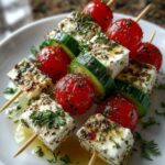 Greek Feta & Cucumber Bite Skewers Recipe