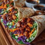 Honey Garlic Chicken Crunch Salad Wraps Recipe